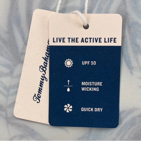 NWT Tommy Bahama Golf Full Zip Activewear Jacket Sz.XS UPF Blue Botanical Print - Picture 7 of 8